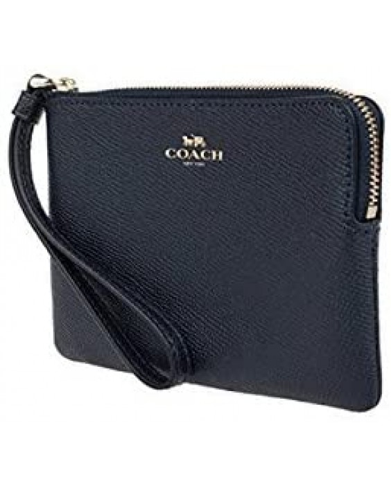 Kabelka Coach Crossgrain Kožená Corner Zip Wristlet, Navy