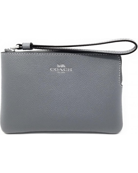 Kabelka Coach Corner Zip Wristlet in Crossgrain Kožená (Granite (4644))