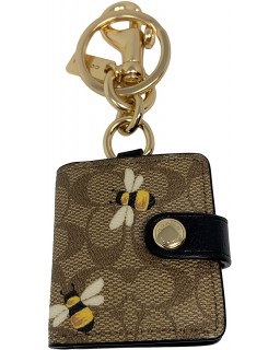 Kabelka Coach Picture Frame Charm Signature Coated Canvas with Bee Print Style No. C8624