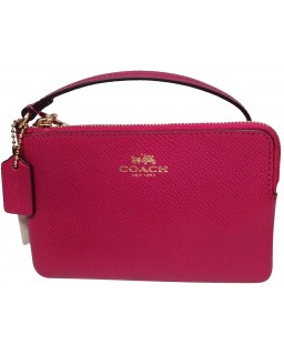 Kabelka Coach Crossgrain Corner Zip Wristlet 53429 Cranberry