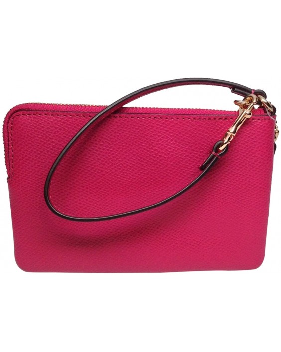 Kabelka Coach Crossgrain Corner Zip Wristlet 53429 Cranberry