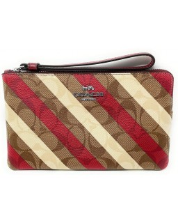 Kabelka COACH Large Corner Zip Wristlet In Signature Canvas