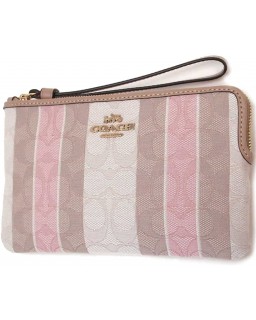 Kabelka Coach Large Corner Zip Wristlet In Signature Jacquard With Stripes Style No. C8753