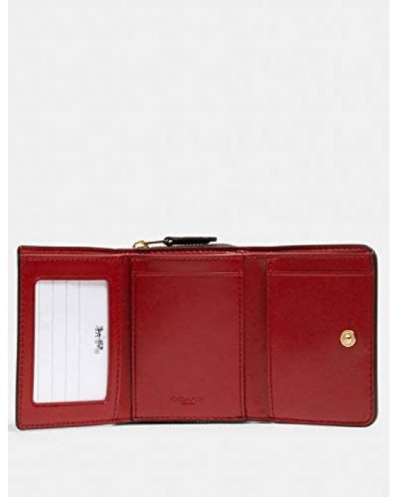 Coach Small Trifold in Signature Canvas (Brown - 1941 Red)