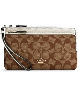 COACH Signature PVC Double Zip