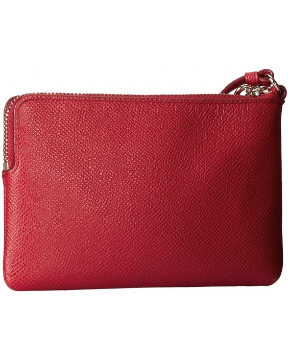 Kabelka Coach Textured Kožená Small L-Zip Wristlet,52392,Red Currant