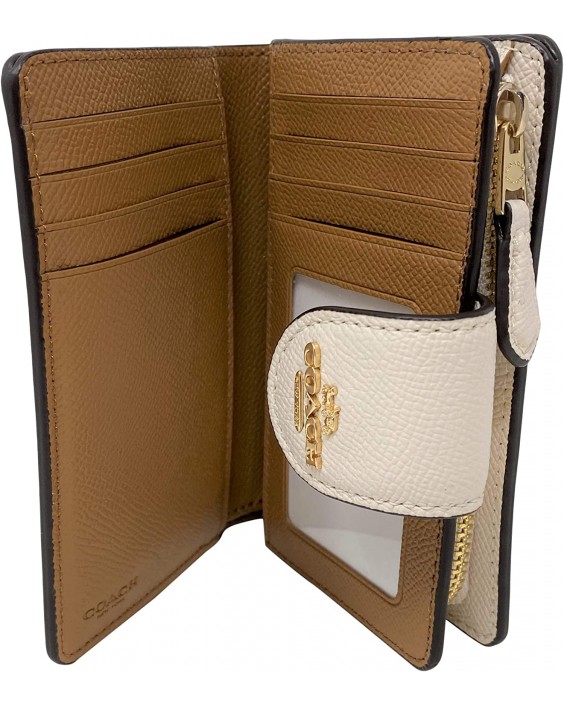 Coach Crossgrain Kožená Medium Corner Zip Chalk Style No. 6390