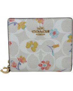 Coach Signature Snap in Mystical Floral Print Chalk Style No C8704