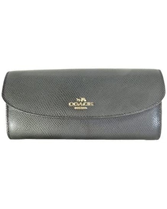 Coach Crossgrain Kožená Pull-Out-Pouch Small Envelope Black F52628IMBLK