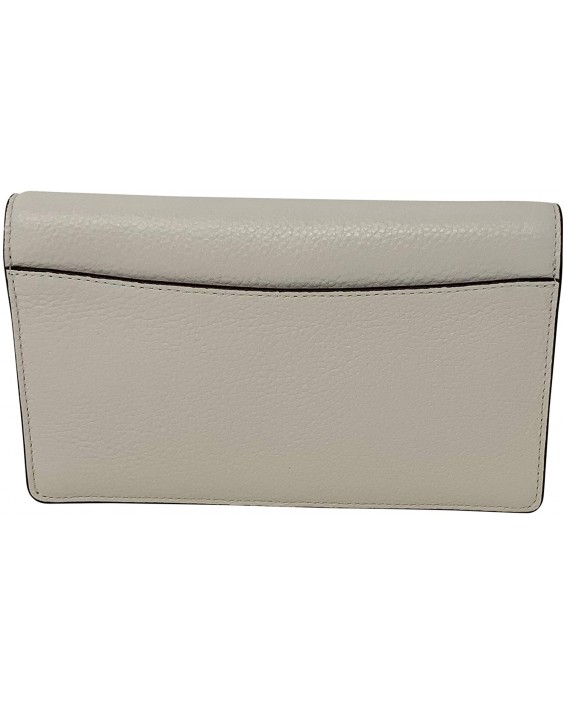 Kabelka Coach Kožená Foldover Crossbody Clutch Chalk