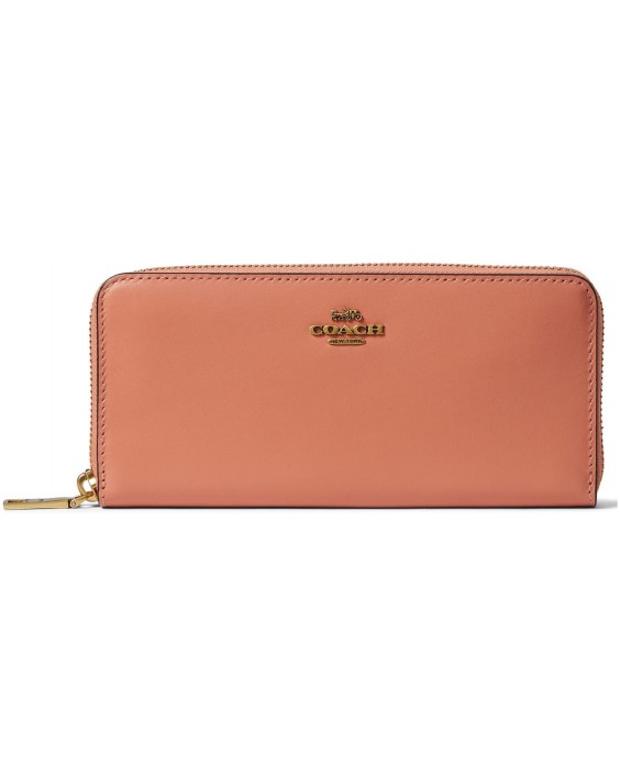 Kabelka COACH Smooth Kožená Slim Accordion Zip Light Coral One Size