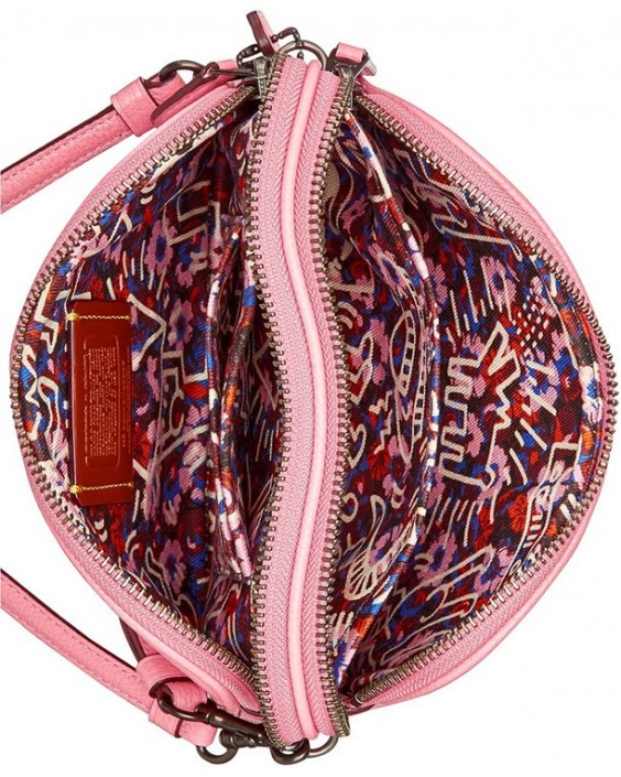 Kabelka Coach Keith Haring Flitter Motif Crossbody Clutch Bright Pink