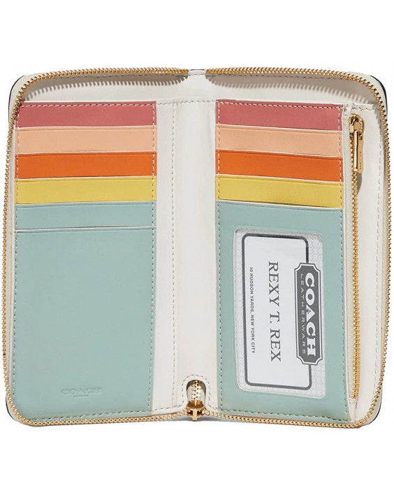 Coach Medium ID Zip Around with Colorblock Interior Style No C8660