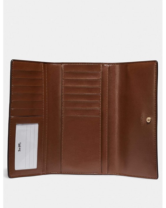 Coach Signature Kožená Trifold ID - #F88024, Brown, Medium