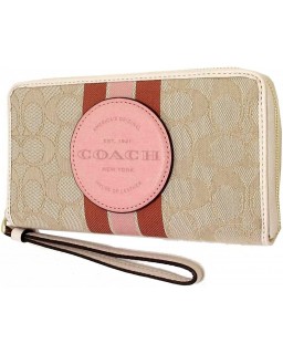 Coach Signature Printed PVC Phone Wristlet (Gold/Lt Khaki Vanilla Cream Mult)