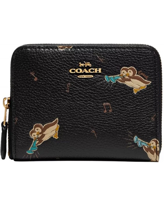 Coach Musical Print Small Zip Around (One Size, Black Multi(20213987))