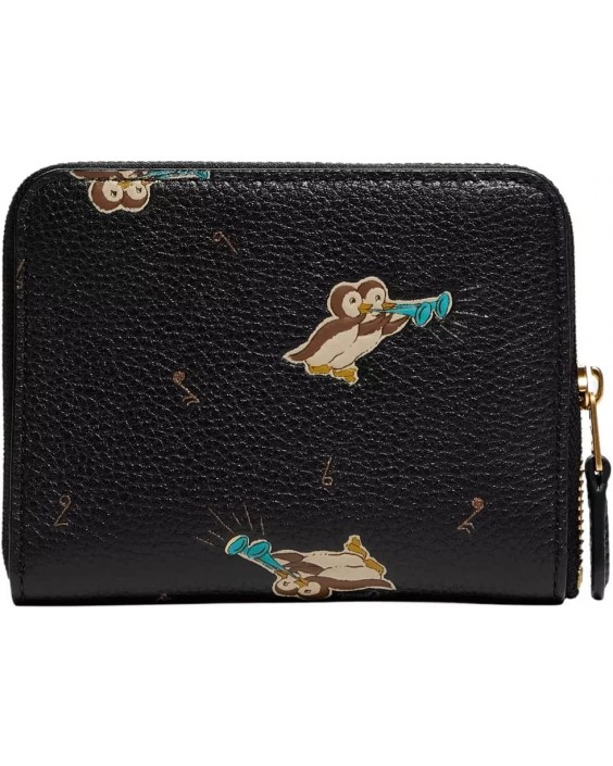 Coach Musical Print Small Zip Around (One Size, Black Multi(20213987))