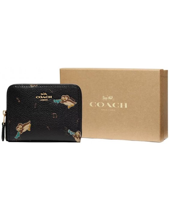 Coach Musical Print Small Zip Around (One Size, Black Multi(20213987))