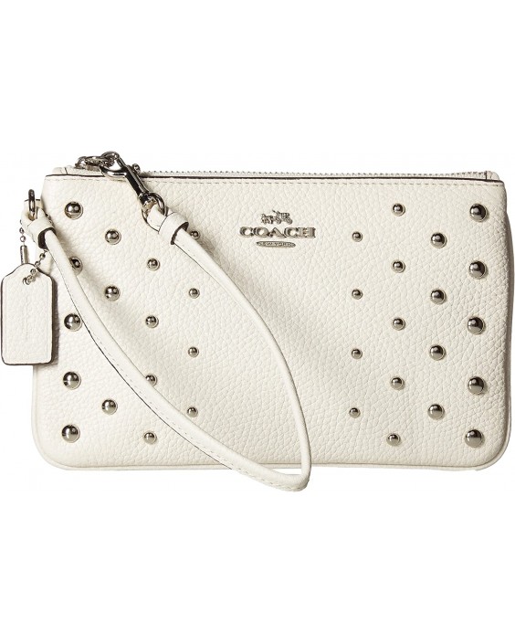 Kabelka COACH Ombre Rivets Small Wristlet Sv/Chalk One Size