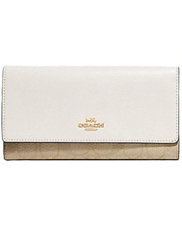 Coach Signature Kožená Trifold ID Clutch - #F79868