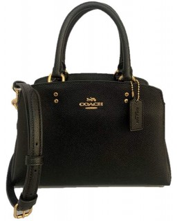 Kabelka Coach Crossgrain Kožená Mini Lille Carryall Satchel - Black, Small