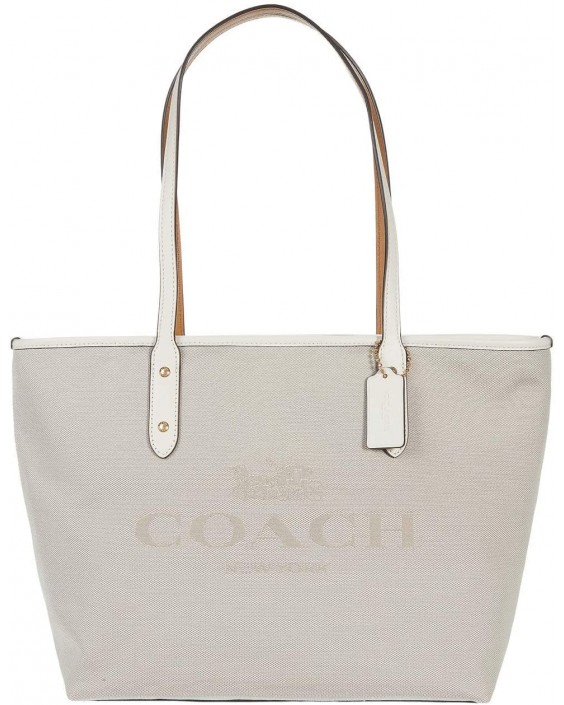 Kabelka COACH Horse and Carriage Jacquard City Zip Tote Gd/Chalk One Size