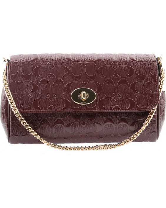 Kabelka Coach Ruby Signature Debossed Patent Kožená Crossbody Clutch, F55452