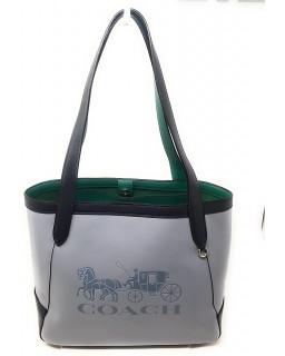 Kabelka Coach C5676 Tote In Colorblock with Horse And Carriage Kožená Twilight Multi