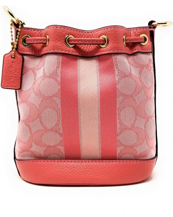 Kabelka Coach Mini Dempsey Bucket In Signature Jacquard With Stripe And Coach Patch