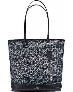 Kabelka Coach Ranch Floral Nylon and Kožená Tote Purse - #F59435