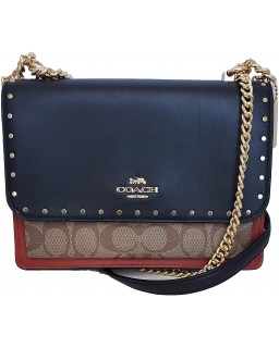 Kabelka Coach Klare Crossbody in Signature Coated Canvas, Calf & Snake-Embossed Kožená (Khaki/Black/Berry/Multi/Gold)