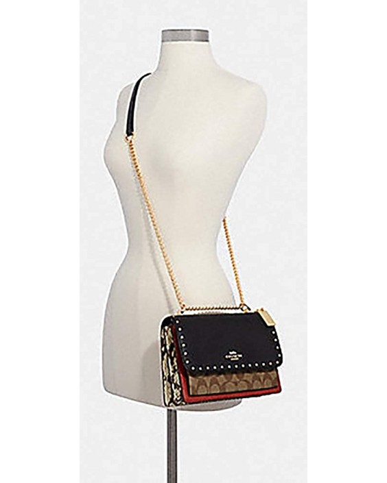 Kabelka Coach Klare Crossbody in Signature Coated Canvas, Calf & Snake-Embossed Kožená (Khaki/Black/Berry/Multi/Gold)