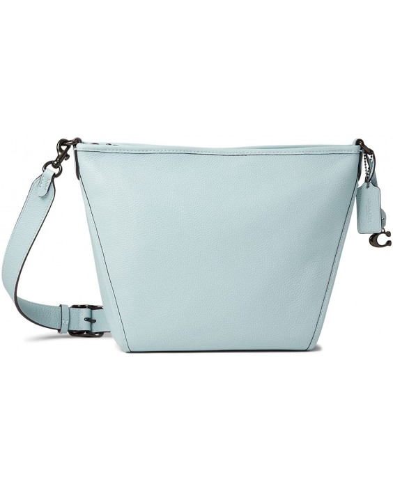 Kabelka COACH Polished Pebble Kožená Small Dufflette Aqua One Size