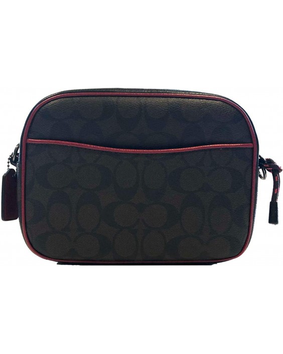 Kabelka Coach Dempsey Camera In Signature Jacquard With Stripe And Coach Patch