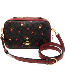 Kabelka Coach Jes Crossbody in Signature Canvas (Heart Petal Print - Brown - Multi)