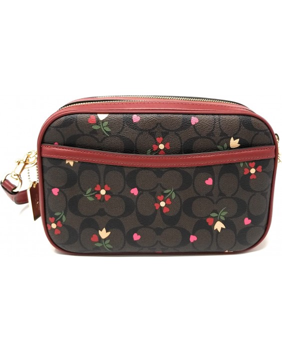 Kabelka Coach Jes Crossbody in Signature Canvas (Heart Petal Print - Brown - Multi)