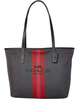 Kabelka COACH Horse and Carriage Jacquard City Tote, Black, One Size