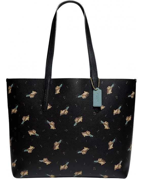 Kabelka COACH Highline Leather Tote with Musical Owl Print