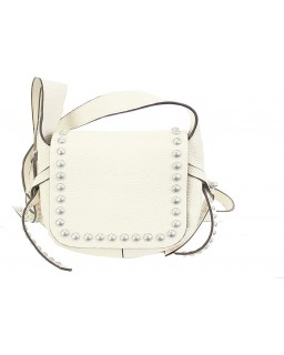 Kabelka Coach Pebbled Rivets Dakotah Flap Crossbody 35750 Cream