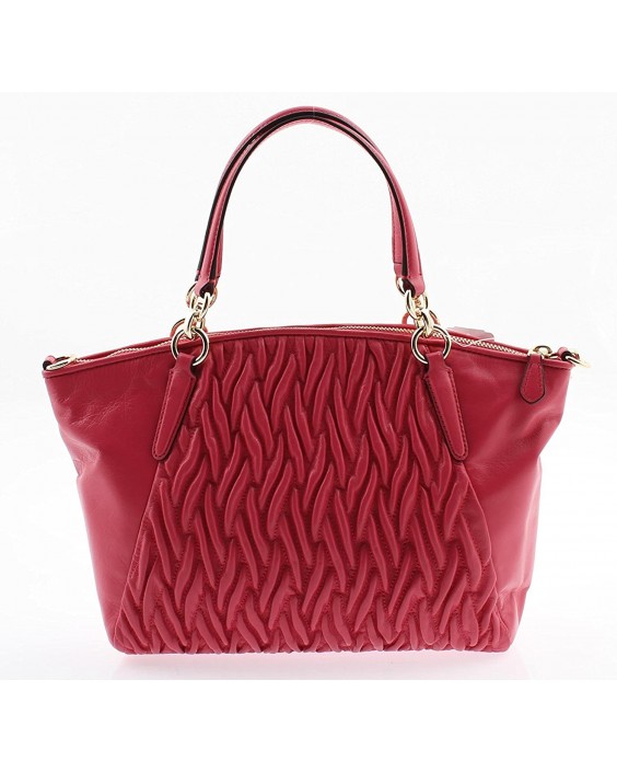 Kabelka Coach Small Kelsey in Gathered Twist Leather in Dahlia F37081 IMDUL