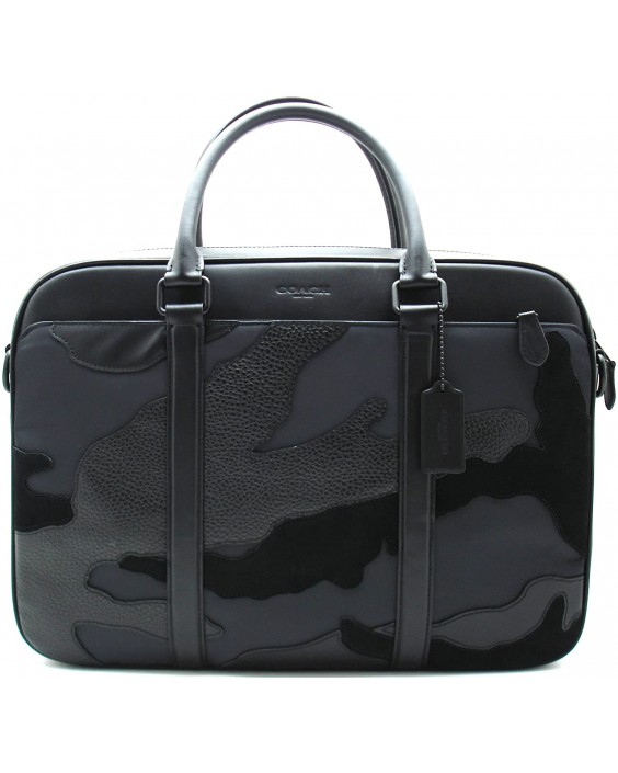 Kabelka COACH PERRY SLIM BREEF IN MIXED MATERIALS F11635, BLACK/BLACK MATTE