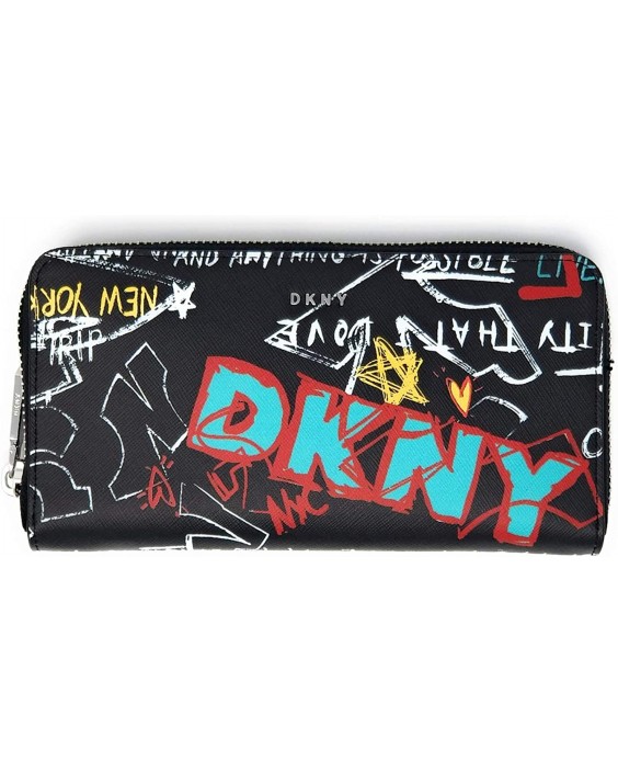 DKNY Graffiti Saffiano Kožená Zip Around Continental