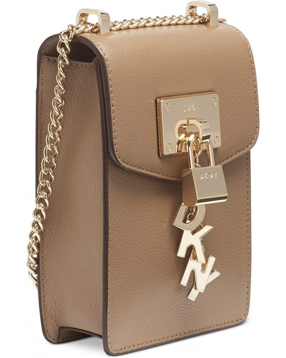 Kabelka DKNY Elissa Pebble Kožená Charm Chain Strap Crossbody (Dune)