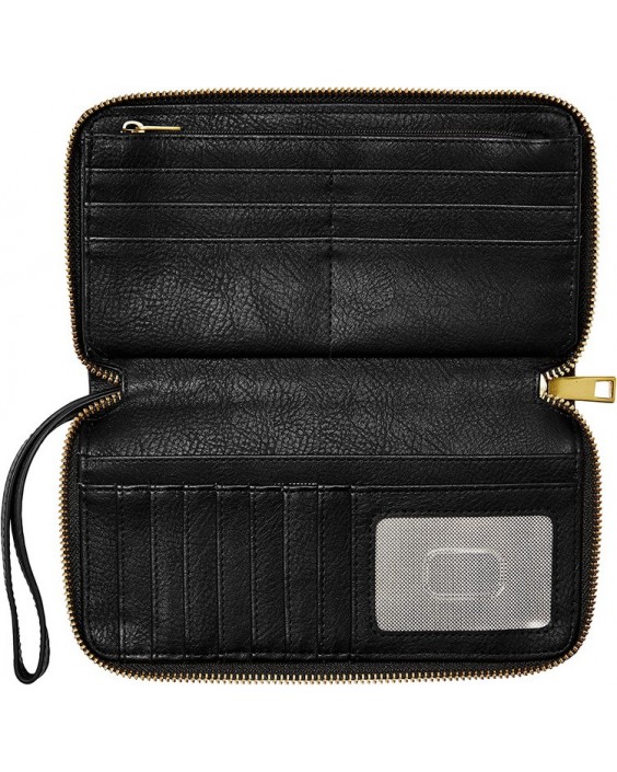 Fossil Liza Kožená Zip Around Clutch With Retractable Wristlet Strap