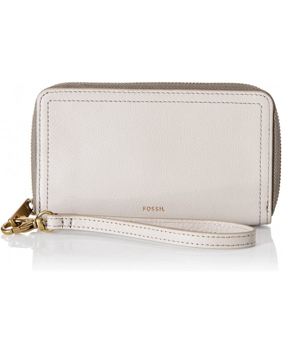 Fossil Logan Kožená RFID-Blocking Mid Size Zip with Wristlet Strap