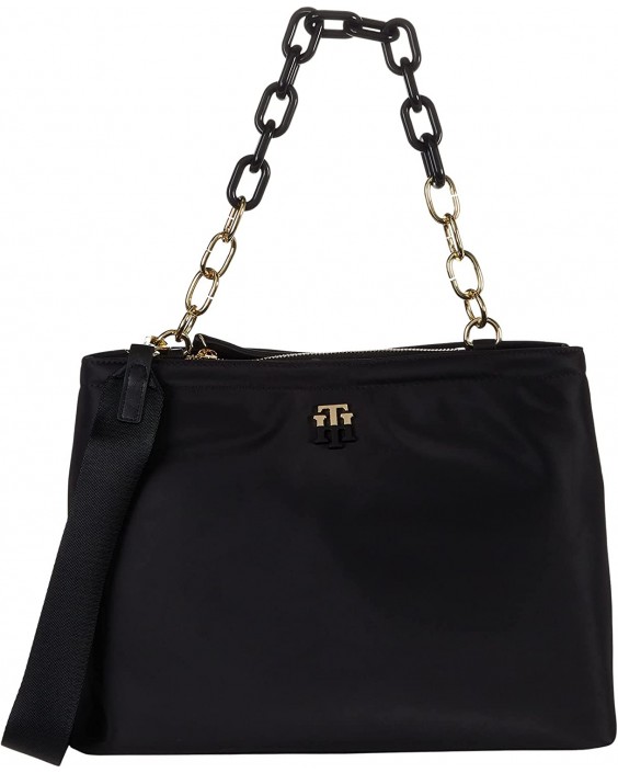 Kabelka Tommy Hilfiger Vanessa Small Tote - Smooth Recycled Nylon Black One Size