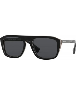 Burberry 0BE4286 Black Multilayer Check/Polarized Grey One Size