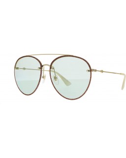 Gucci GG0351S 005 Endura Gold GG0351S Round Lens Category 1 Size 62m