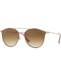 Ray-Ban RB3546 907151 52M Copper Top On Beige/Clear Brown Gradient 