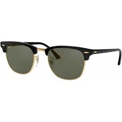 Ray Ban RB3016 CLUBMASTER Black/Crystal Green Polarized 51 mm